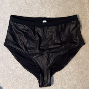 Forever21 pleather high waisted bikini bottoms